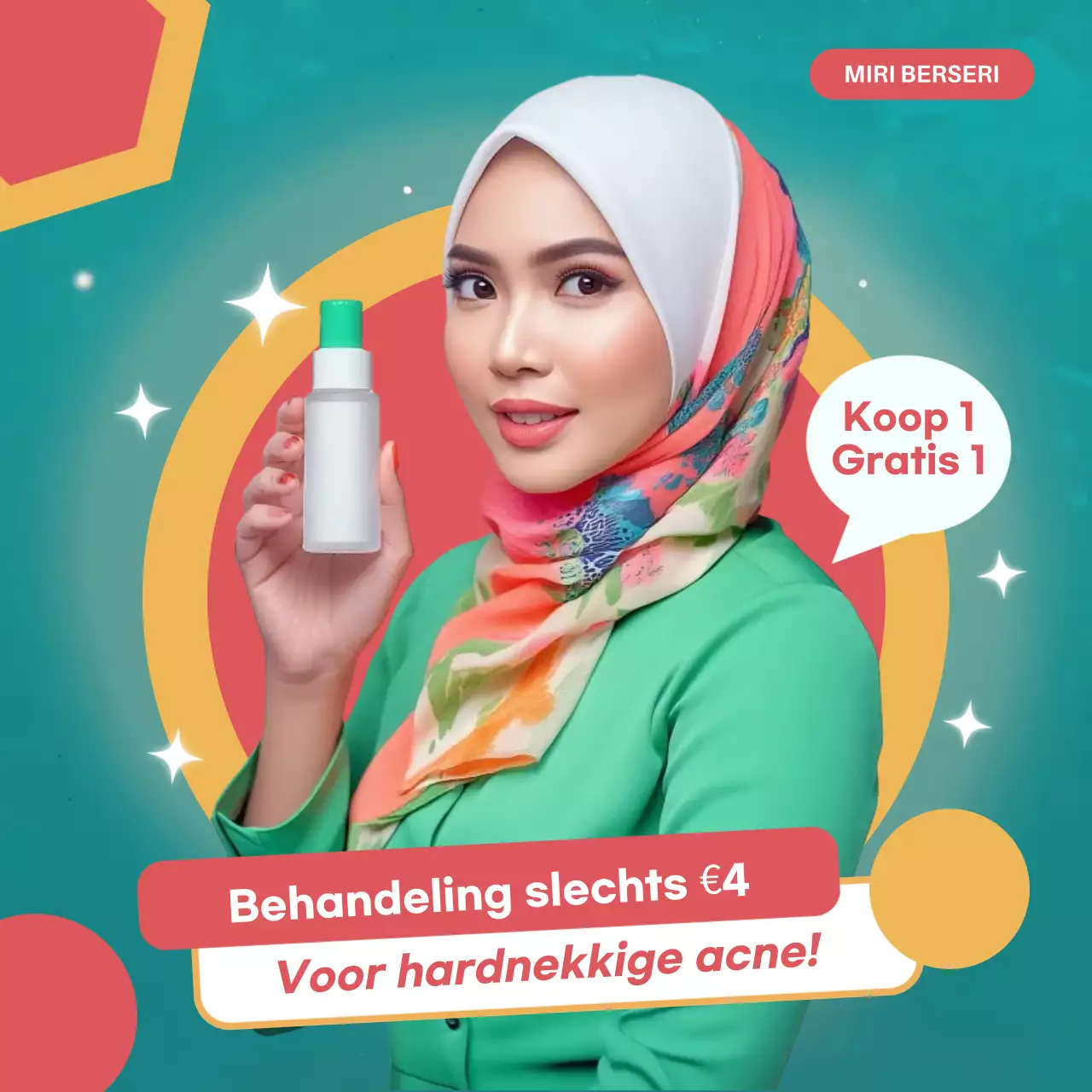 Teal Moderne Huidverzorging Advertentie