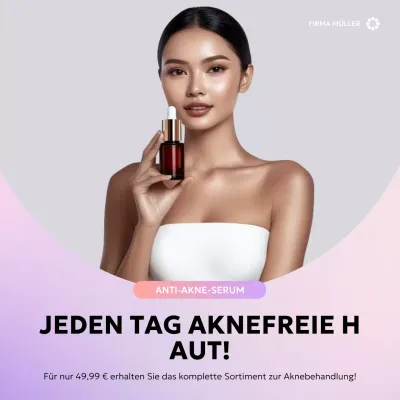 Pink Modern Skincare Werbung