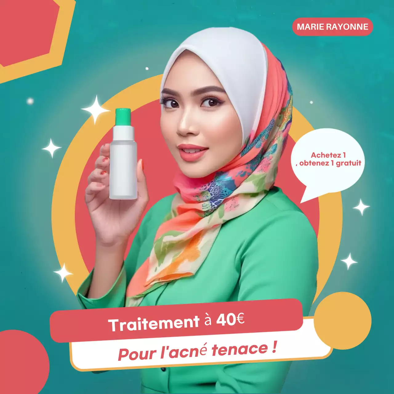 Teal Modern Skincare Advertisement