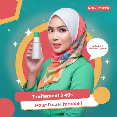 Teal Modern Skincare Advertisement