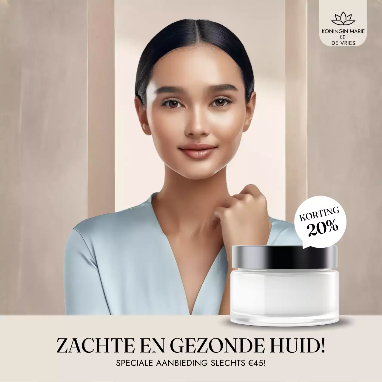 Beige Elegante Huidverzorgingspromotie