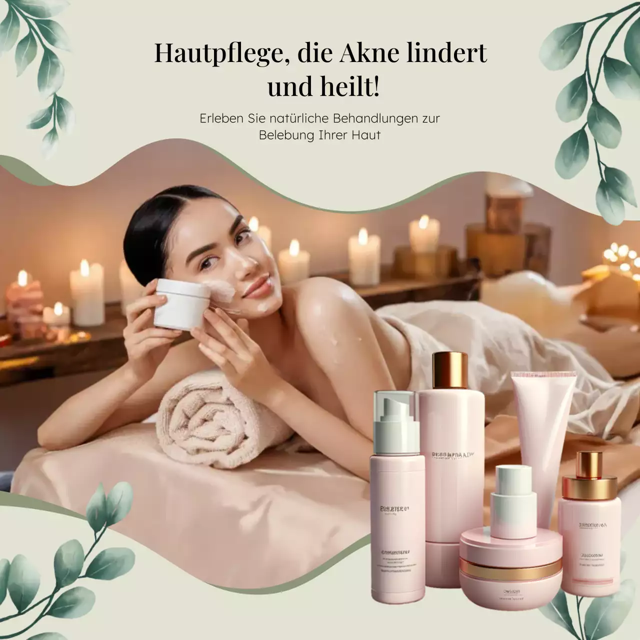 Beige Elegante Hautpflegewerbung