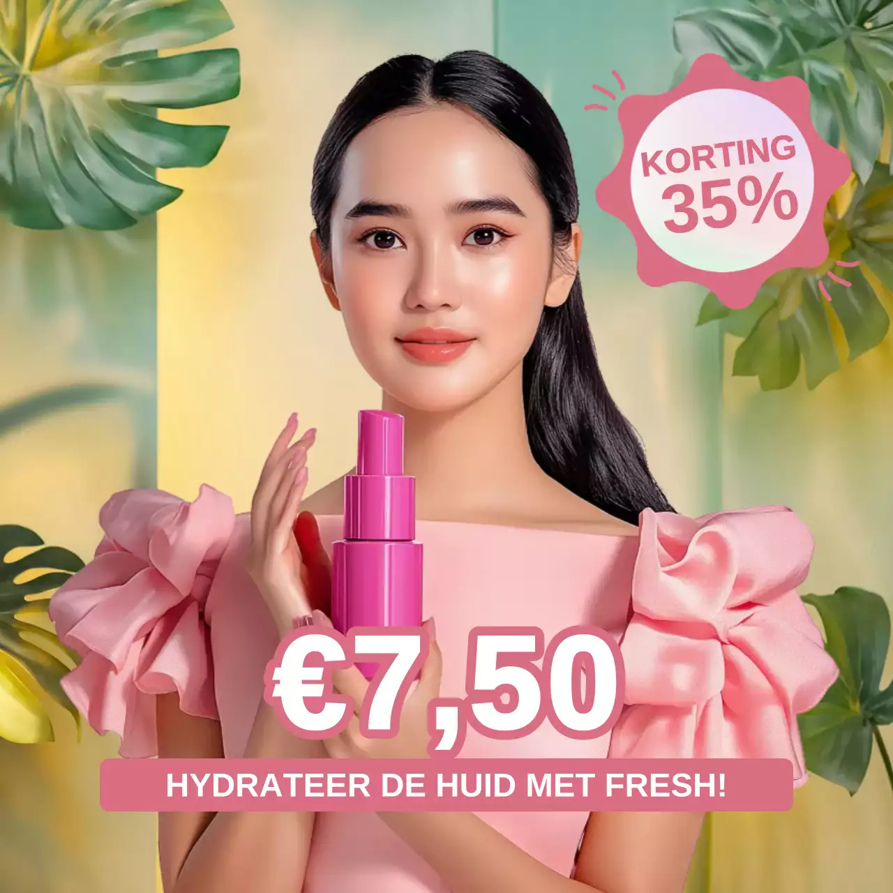 Pink Modern Huidverzorging Promotie