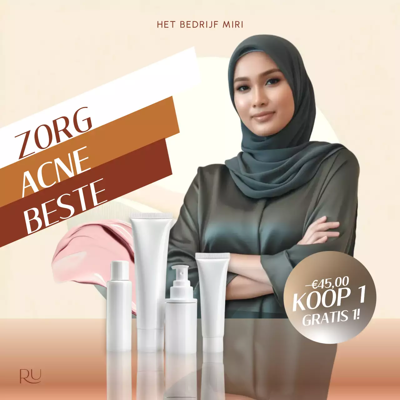 Beige Moderne Huidverzorging Promotie