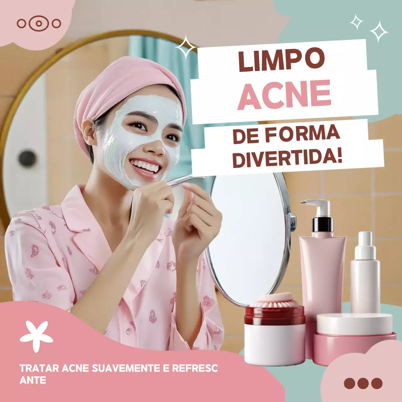 Anúncio Pink Modern Skincare
