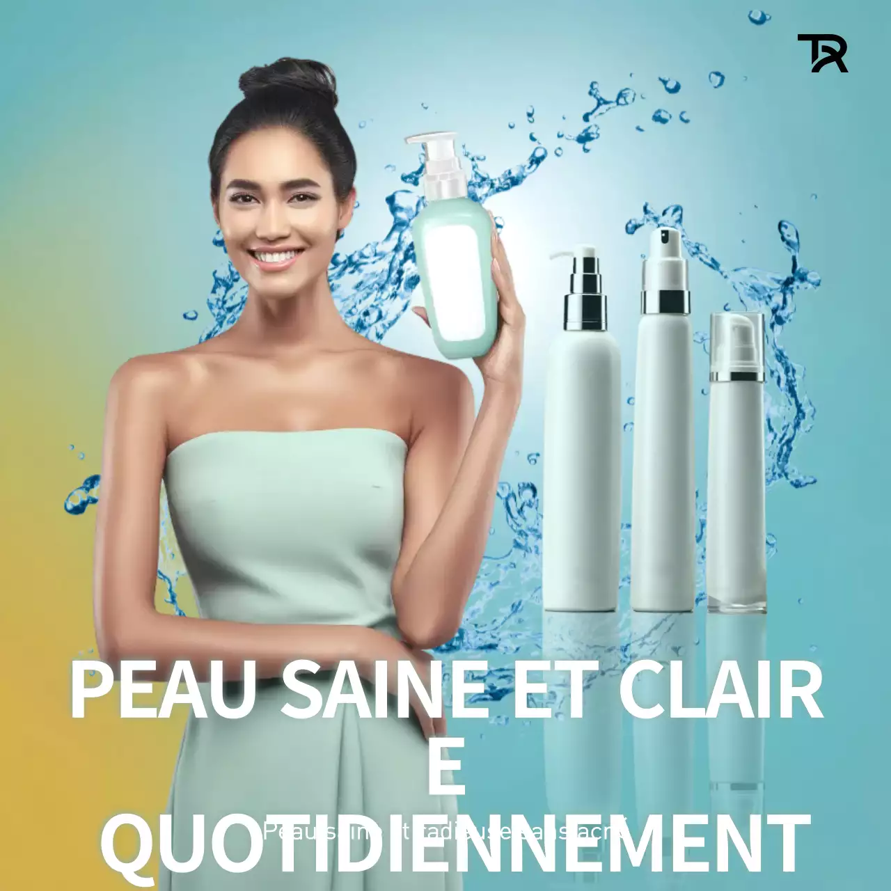 Publicité sur les soins de la peau modernes à la menthe