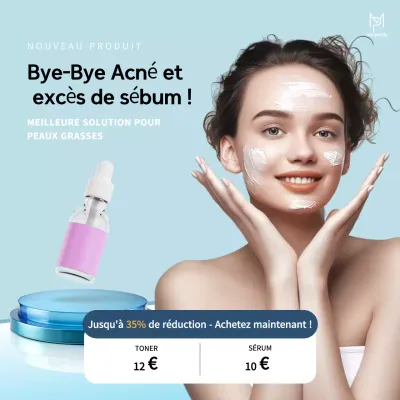 Publicité Blue Modern Skincare