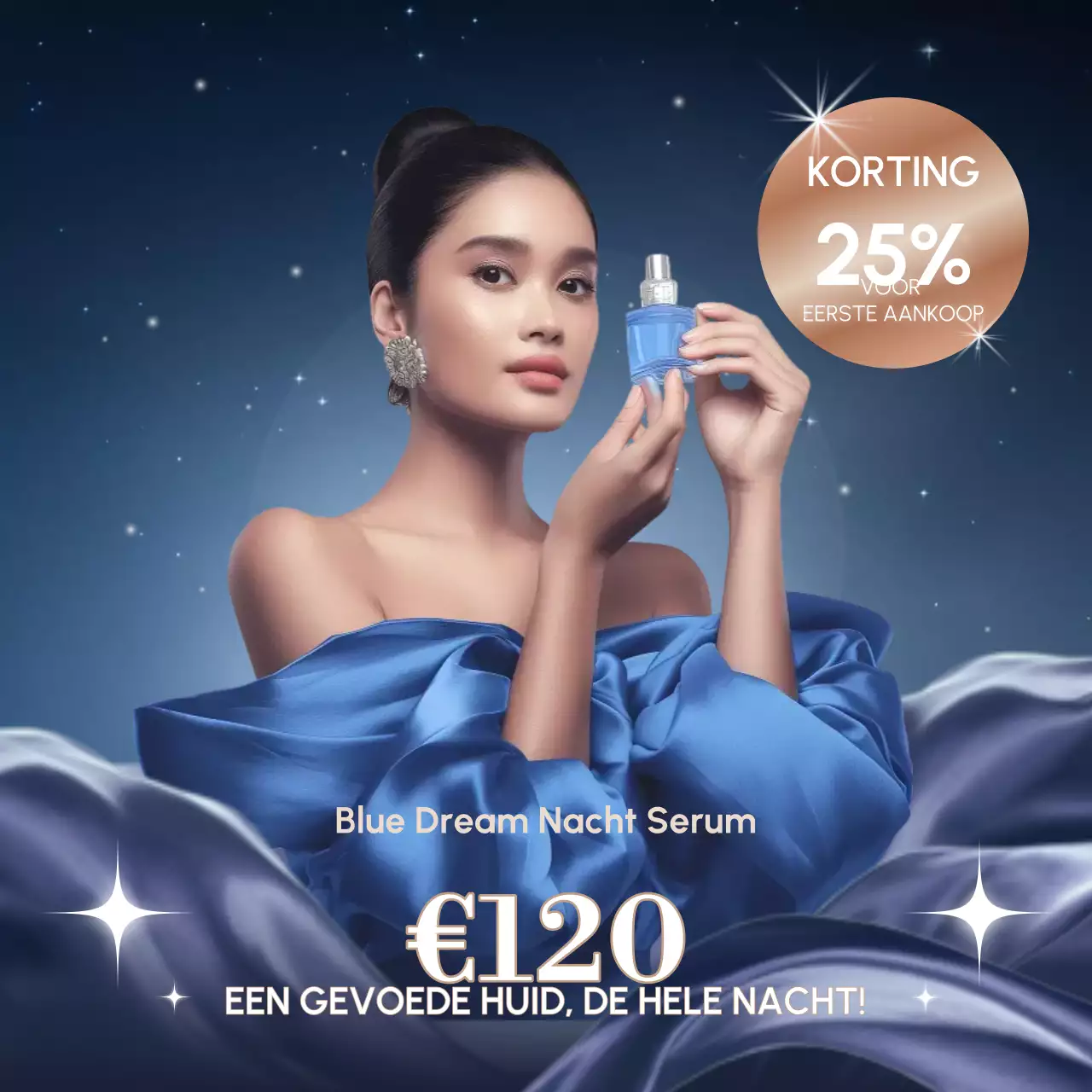 Blue Elegant Huidverzorging Promotie