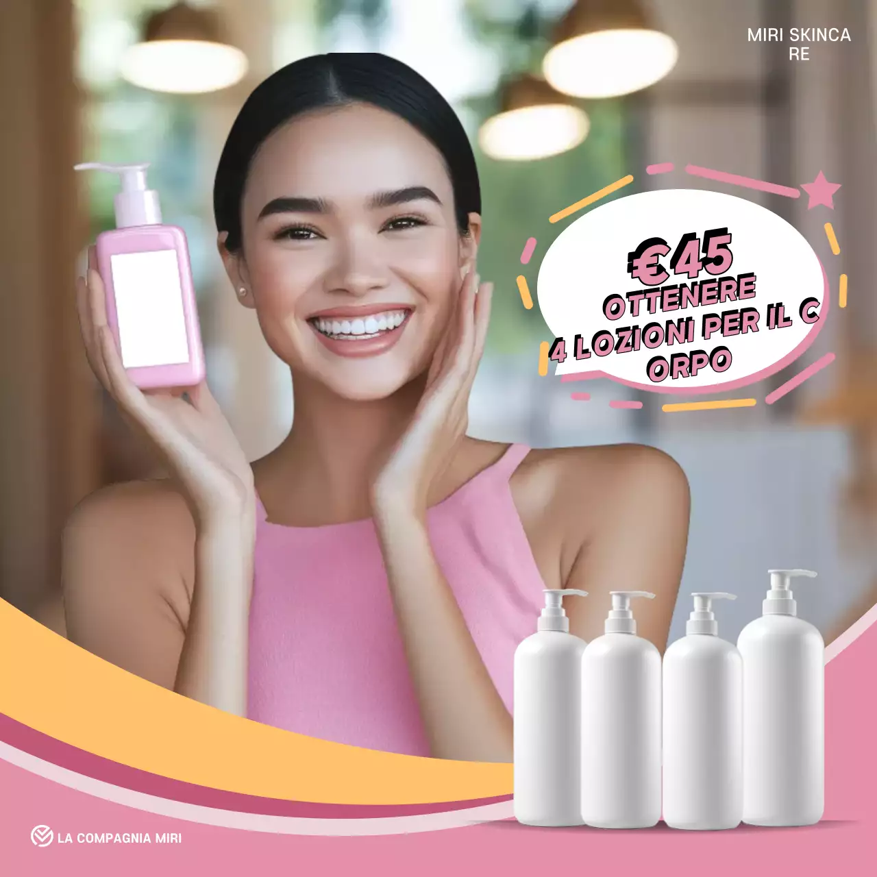 promozione pink modern skincare