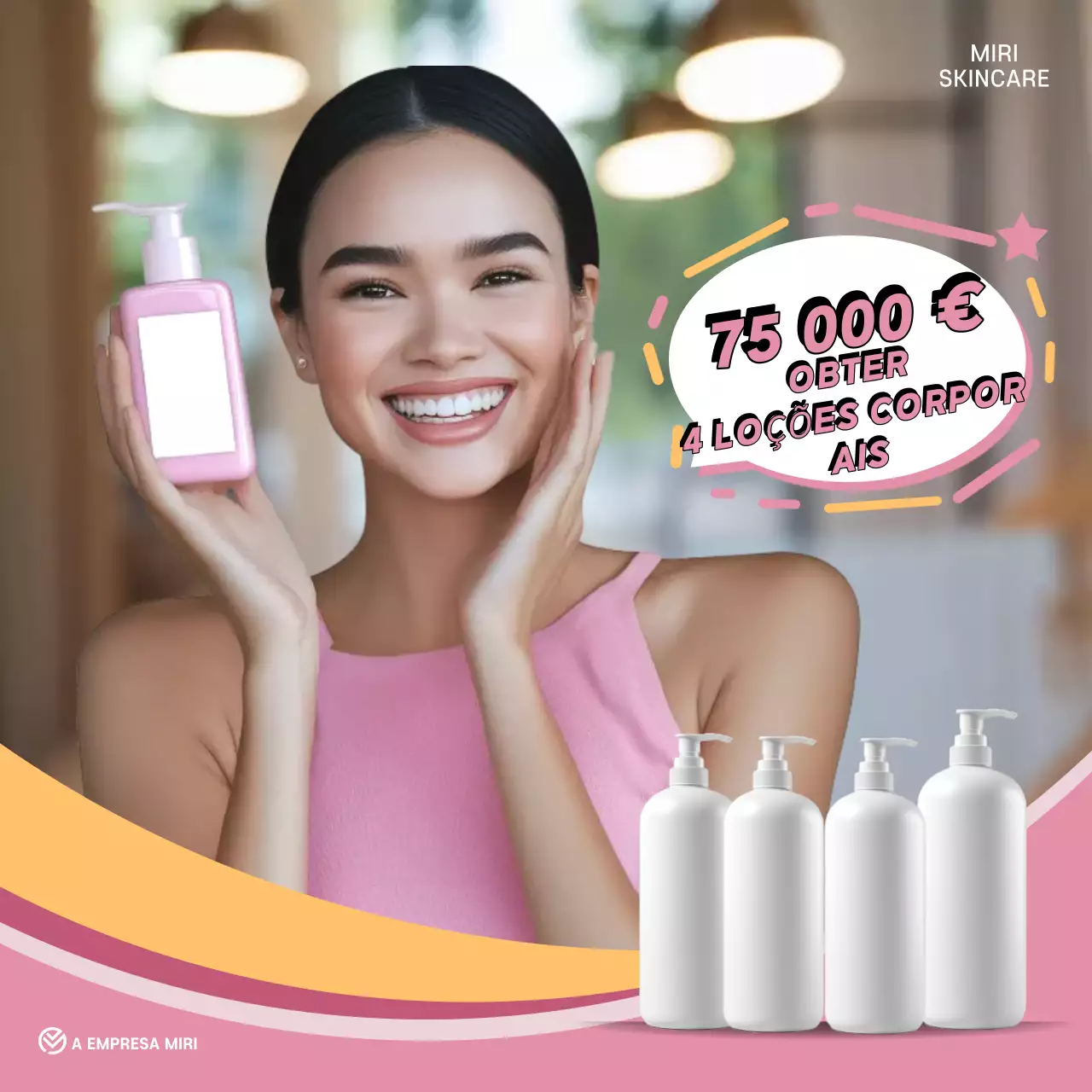 promoção cuidados de pele modernos rosa