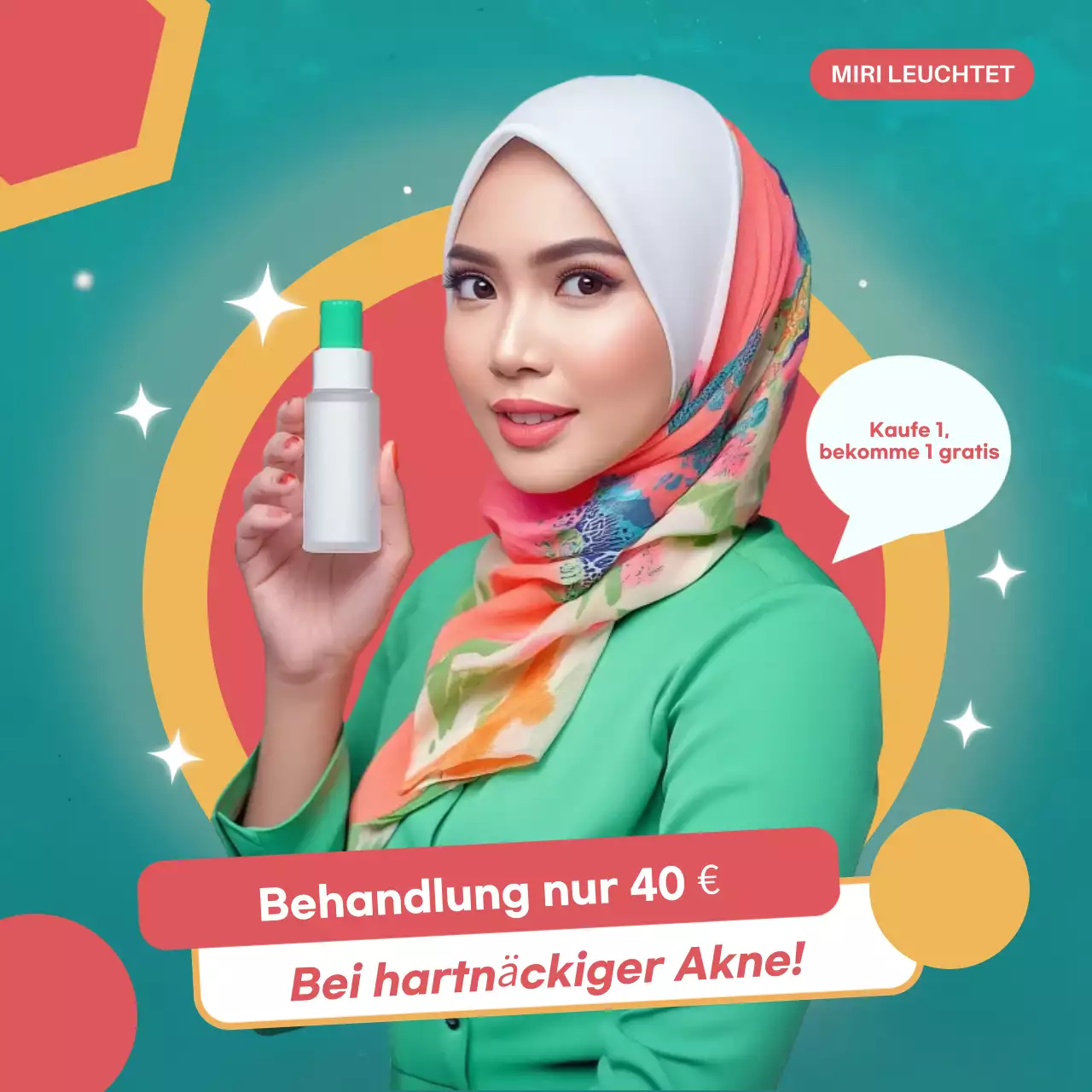 Teal Modern Skincare Anzeige