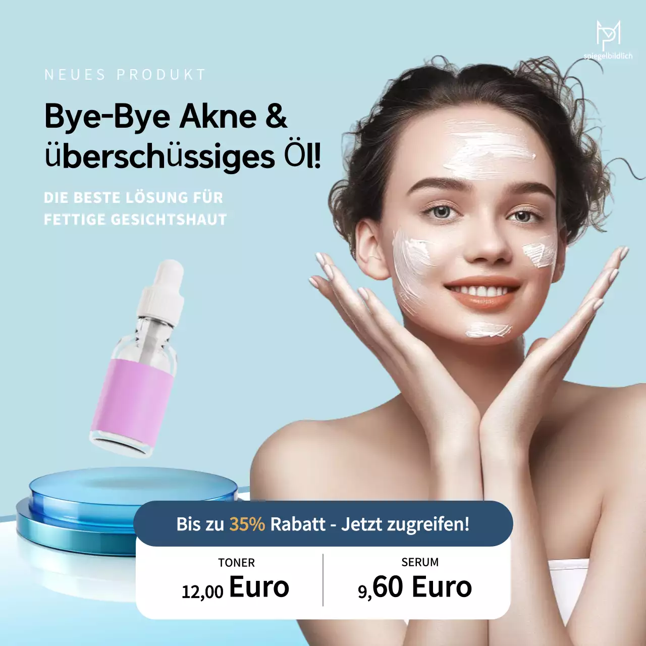 Blue Modern Skincare Werbung