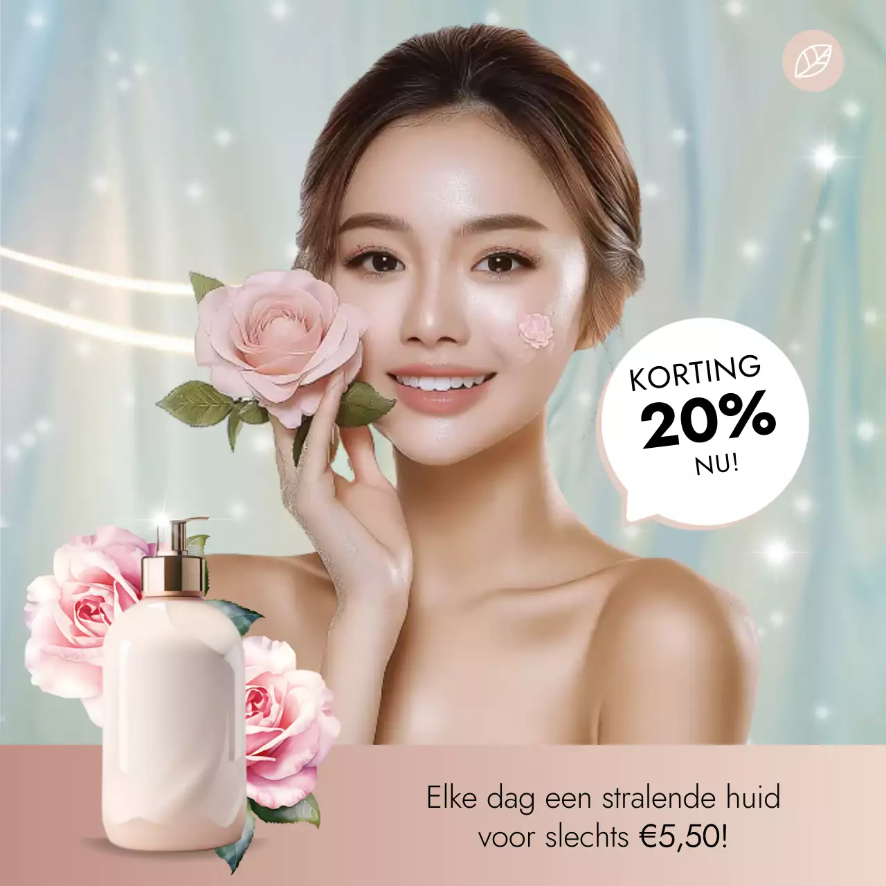 Beige Elegante Huidverzorgingspromotie