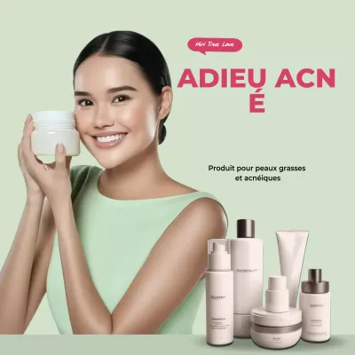 Publicité sur les soins de la peau modernes à la menthe