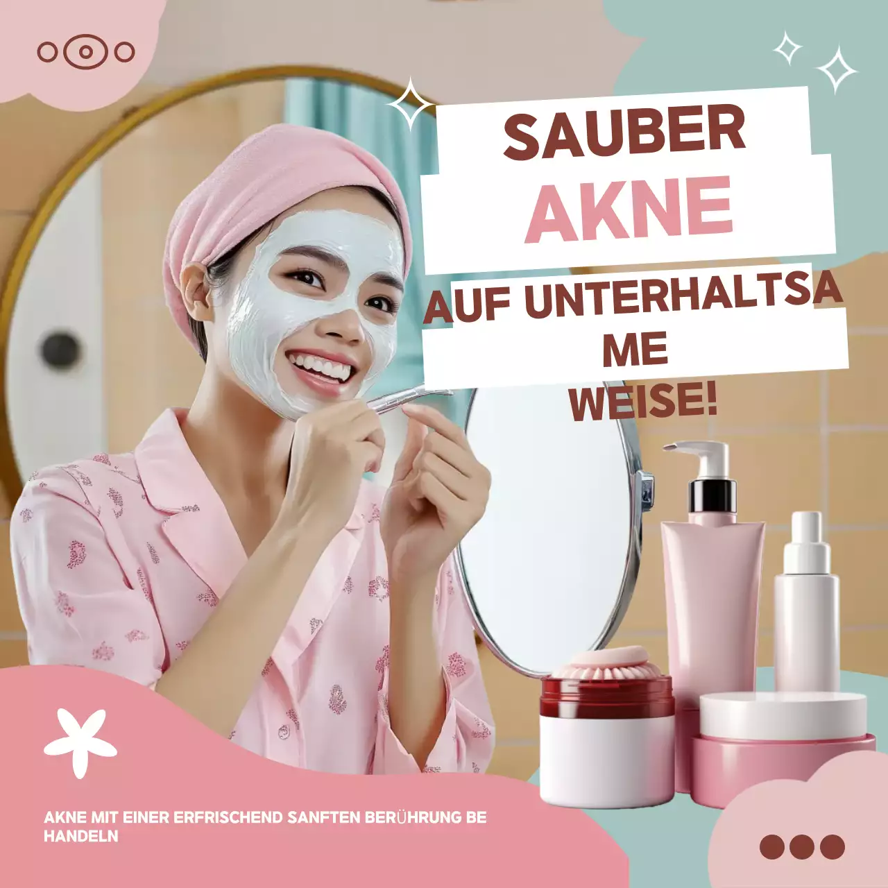Pink Modern Skincare Werbung