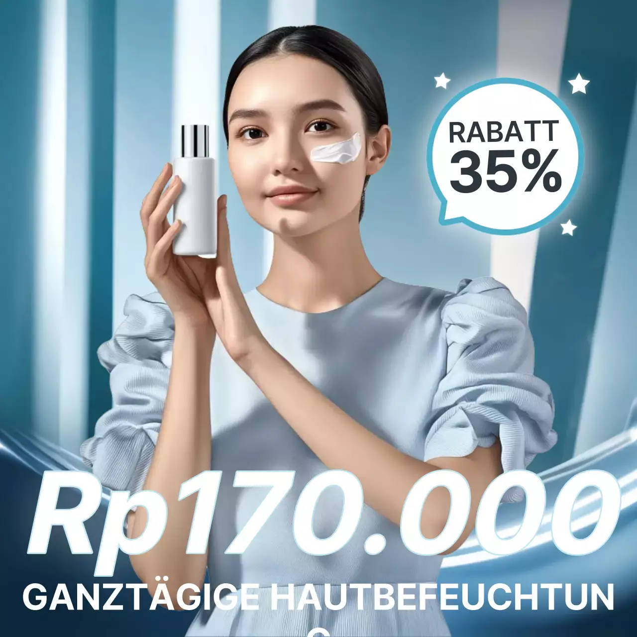 Blue Modern Skincare Promotion