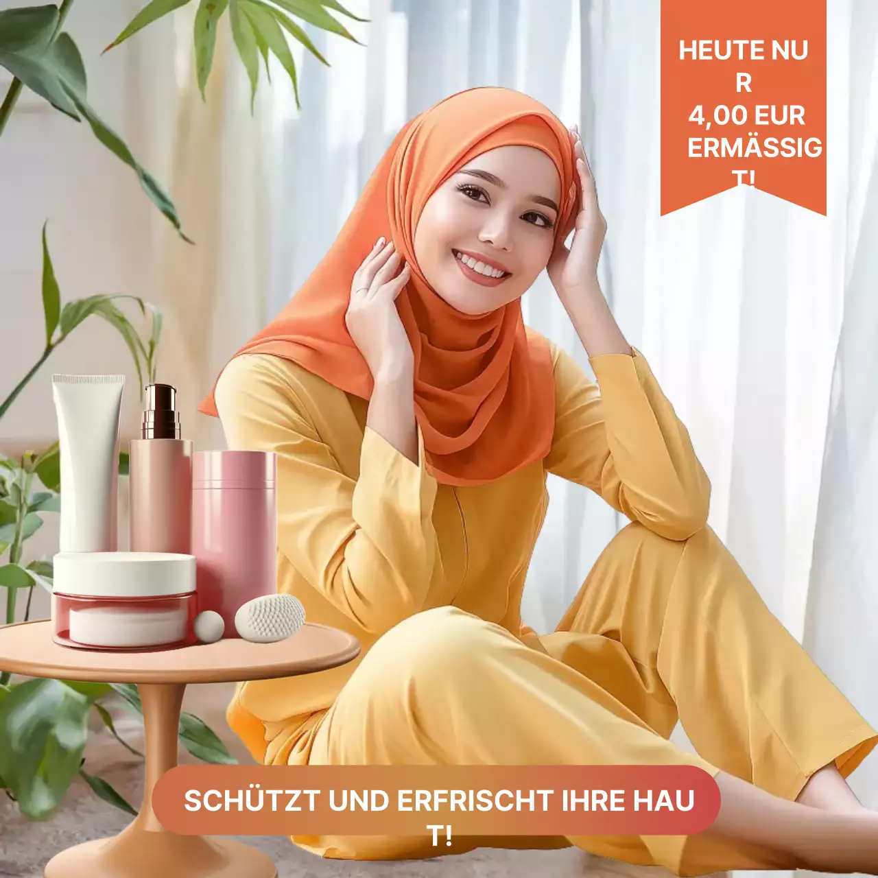Orange Modern Skincare Promotion