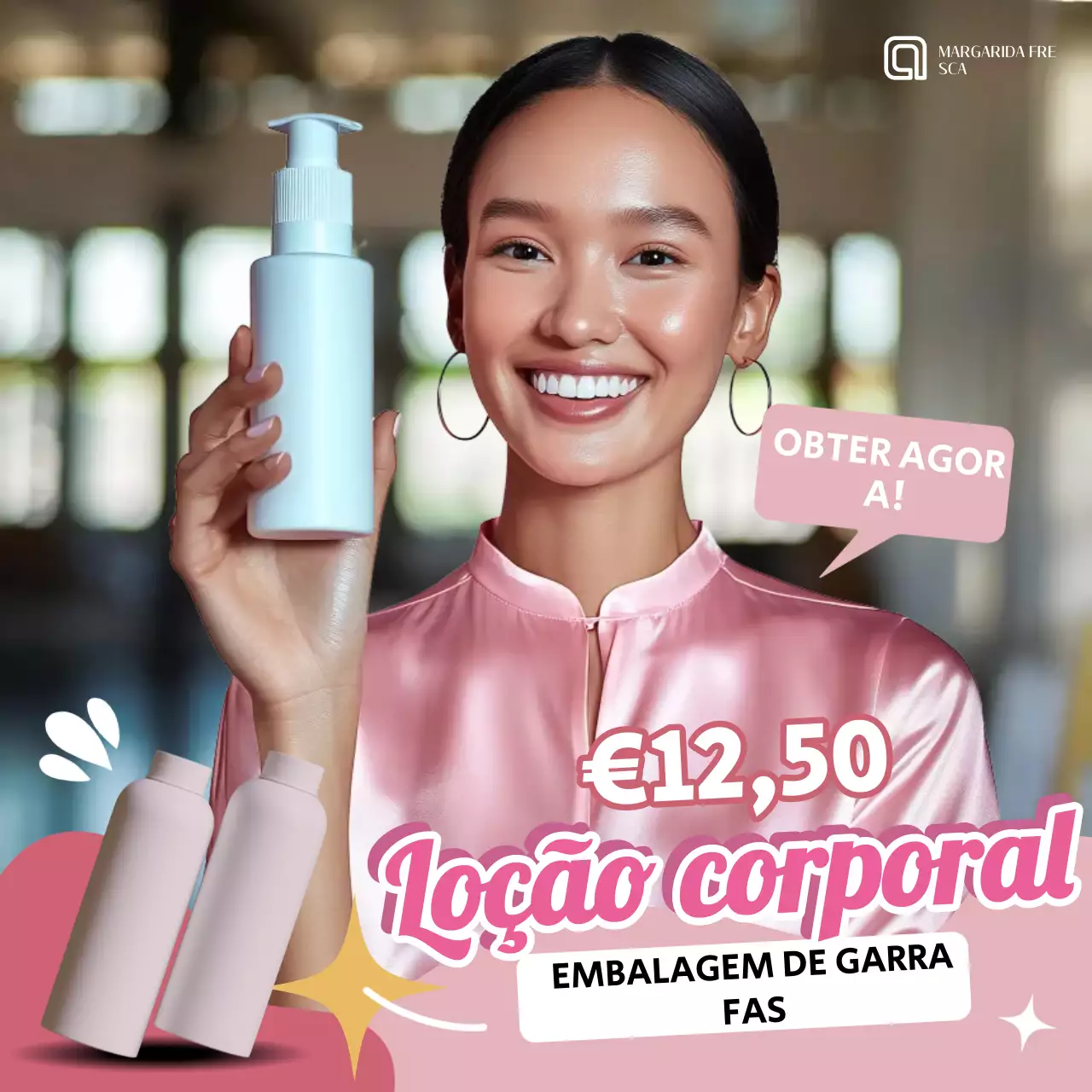 Anúncio Pink Modern Skincare