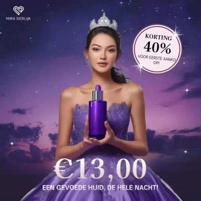 Paarse elegante huidverzorgingsadvertentie