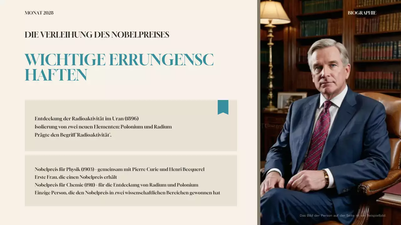 teal moderne biographie präsentation