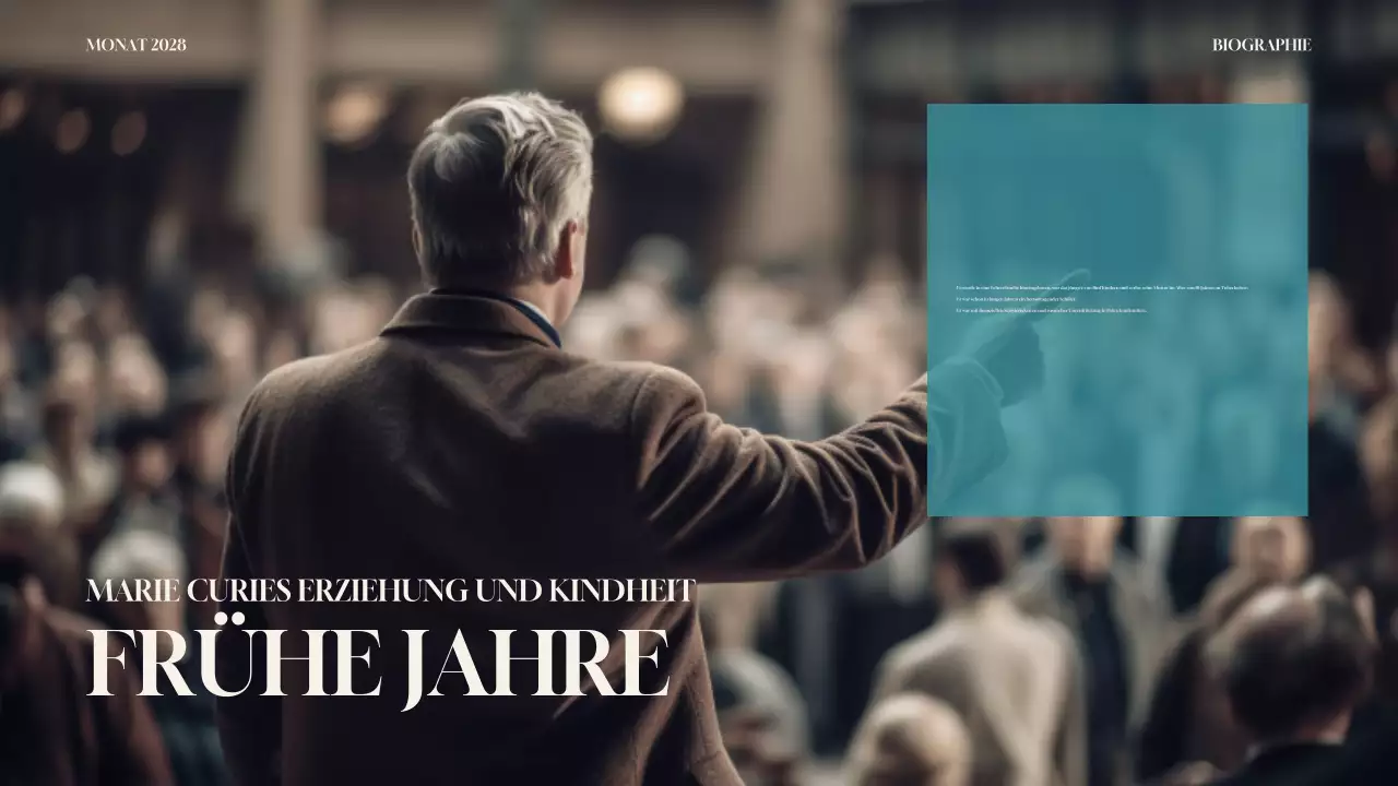 teal moderne biographie präsentation