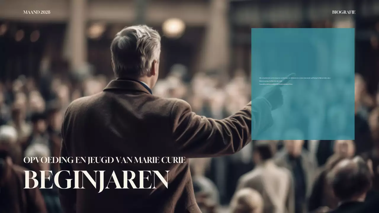 teal moderne biografie presentatie