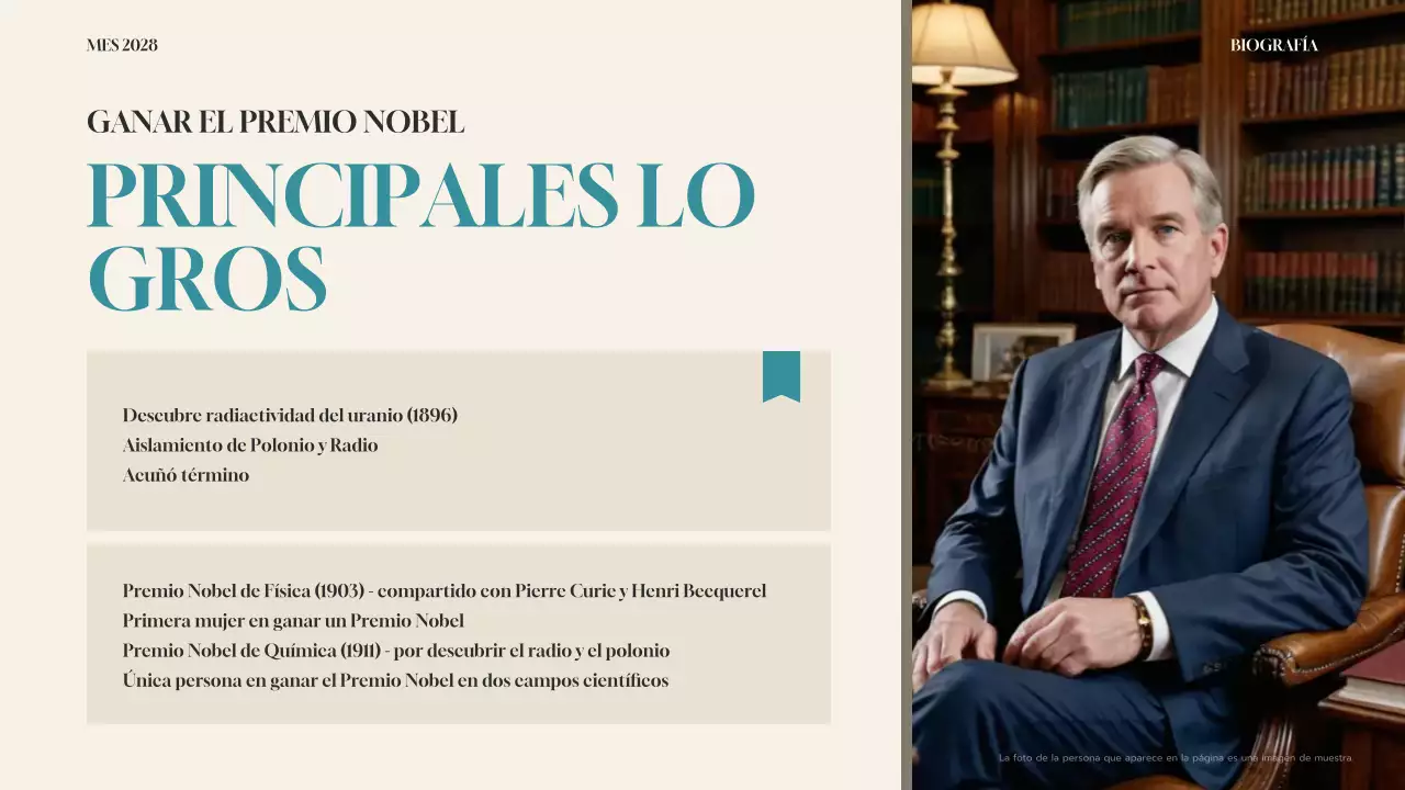 presentación de la biografía moderna de teal