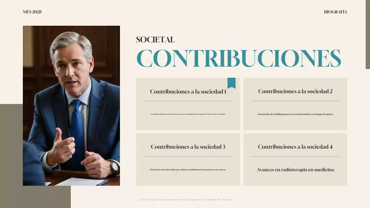 presentación de la biografía moderna de teal