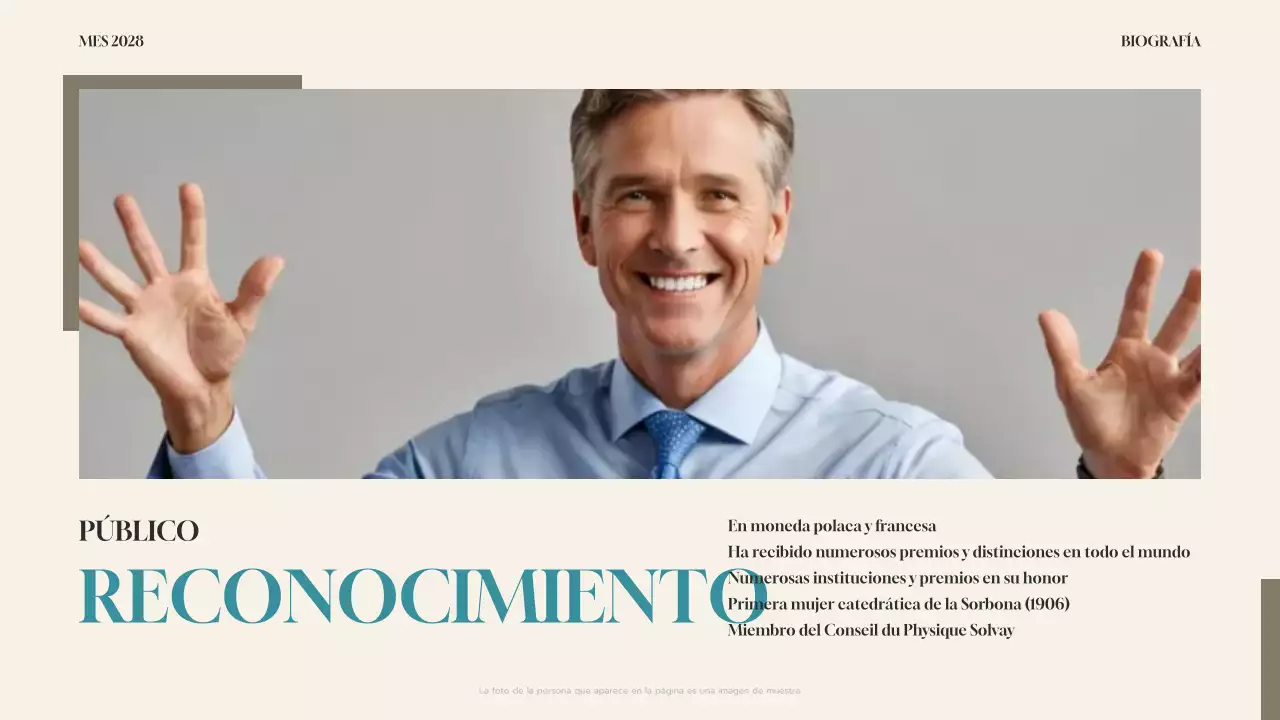 presentación de la biografía moderna de teal