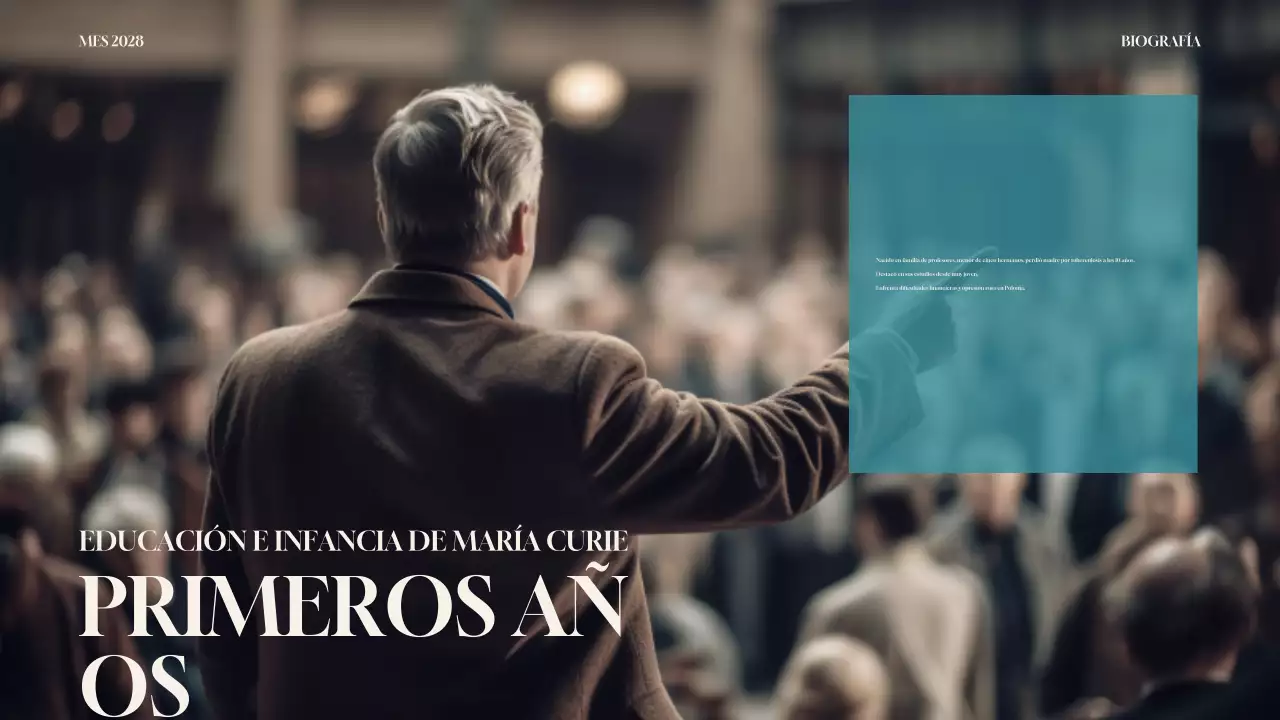 presentación de la biografía moderna de teal