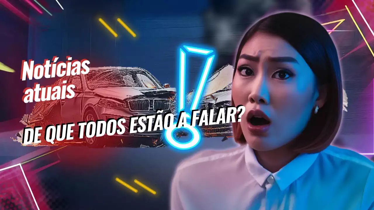 anúncio de notícias coloridas e arrojadas