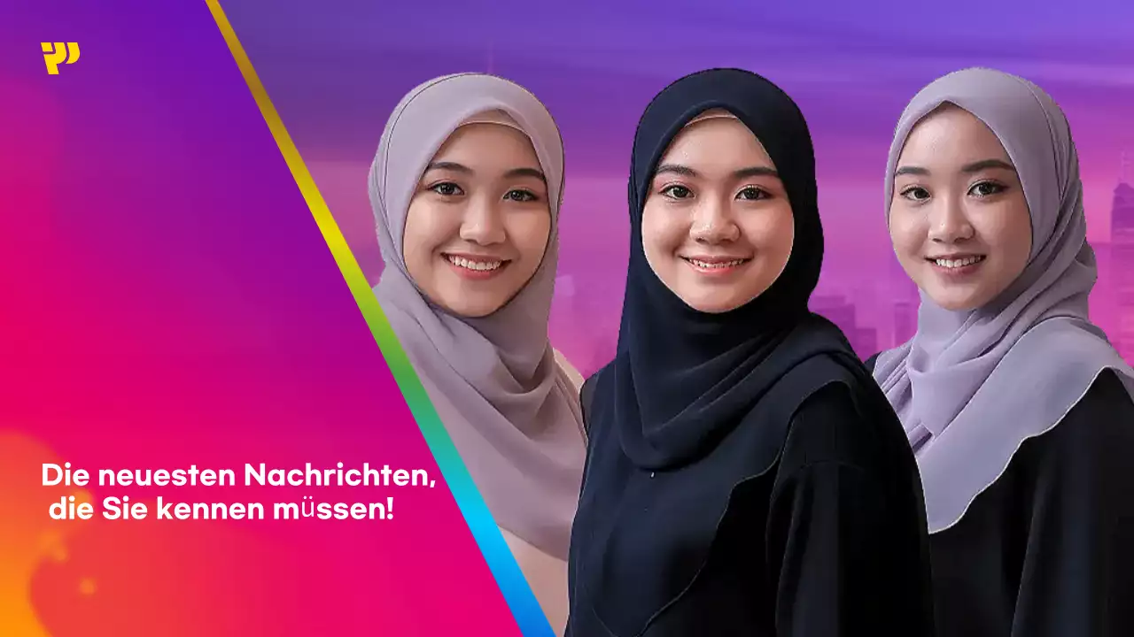 lila moderne Nachrichtenmeldung