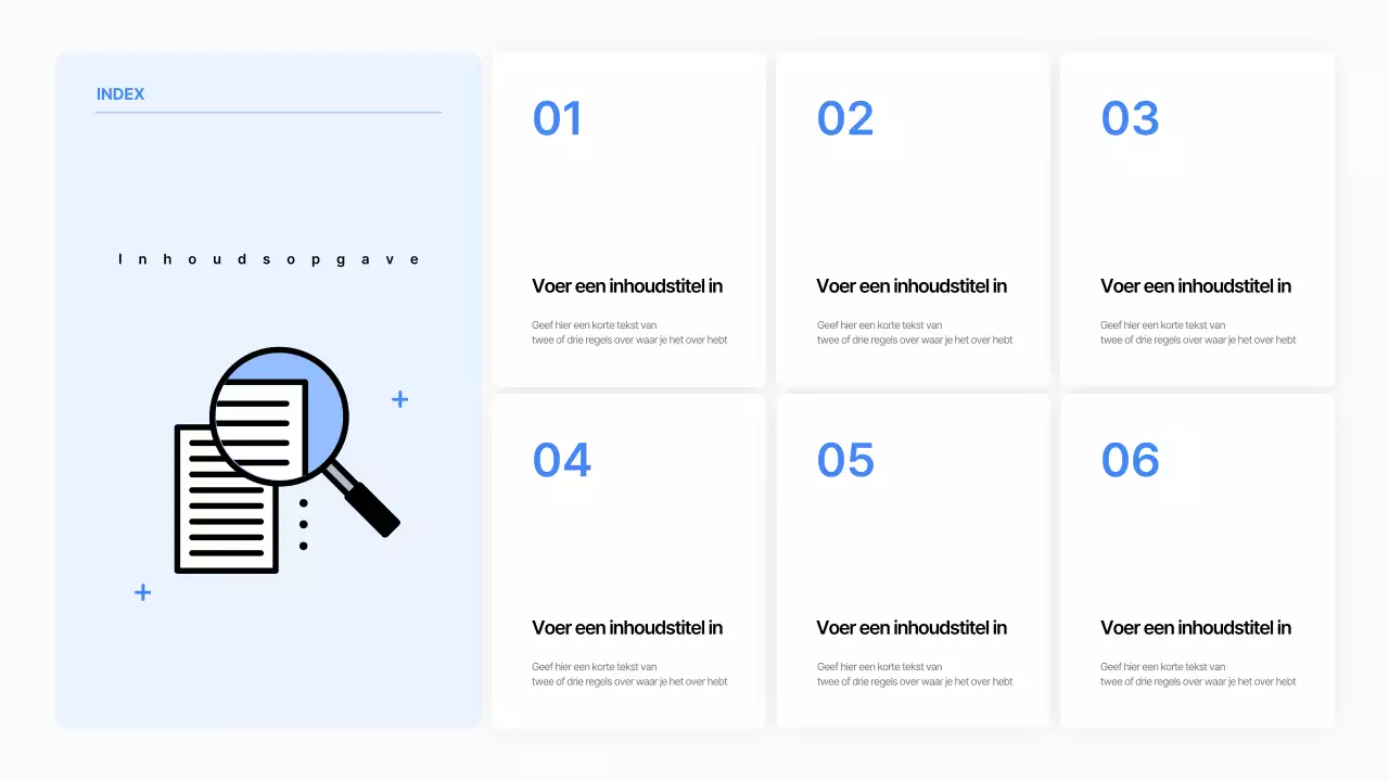 Een eenvoudig financieel bedrijfsprofiel in blauw