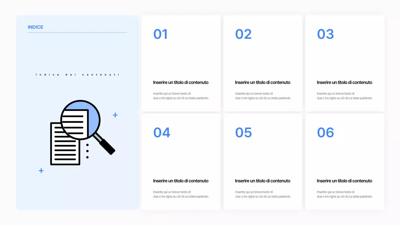 Un semplice profilo di società finanziaria in blu