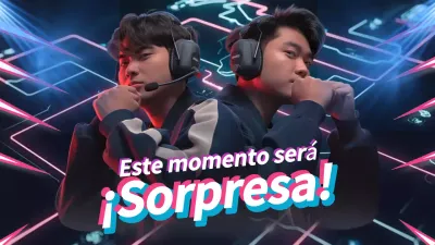 Anuncio de juego moderno azul