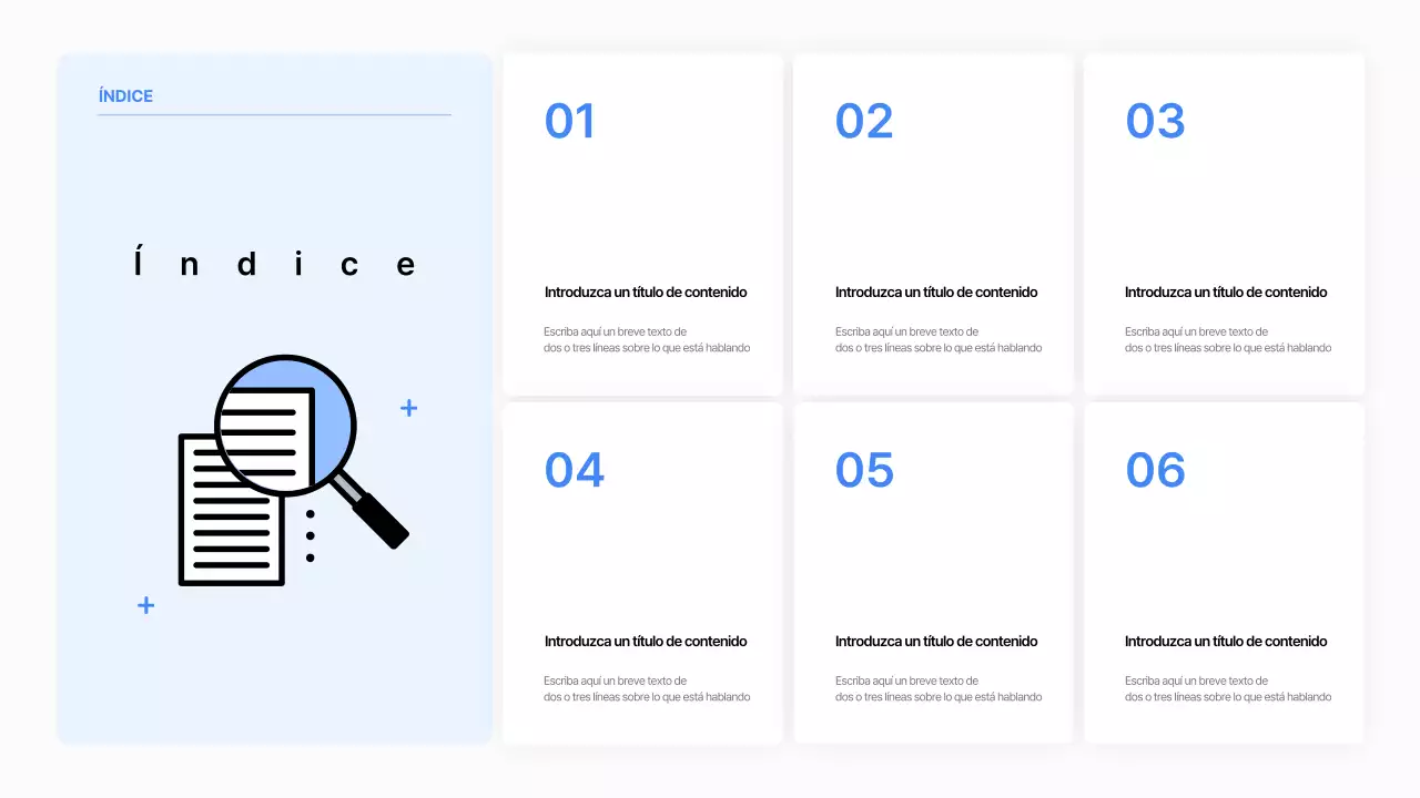 Un sencillo perfil de empresa financiera en azul