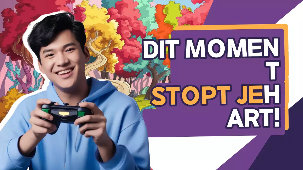 Kleurrijke moderne game-aankondiging