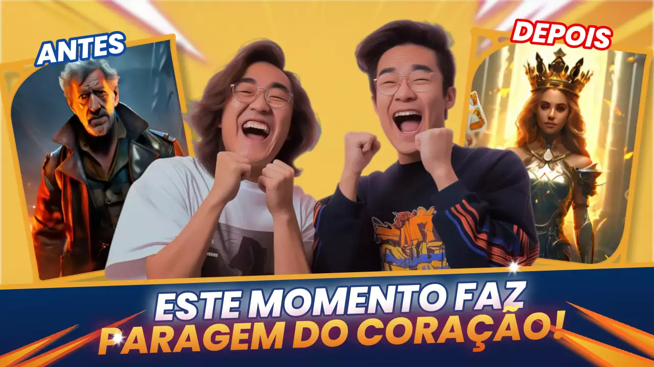 Anúncio amarelo de jogos modernos