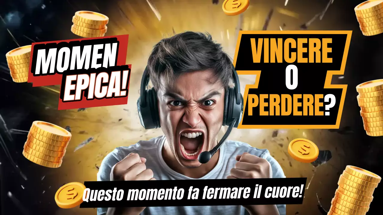 Pubblicità di gioco in grassetto arancione