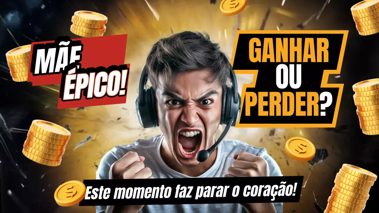 Anúncio de jogos em negrito laranja