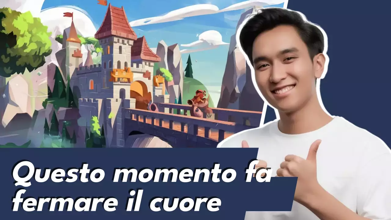 Pubblicità del gioco d'animazione blu