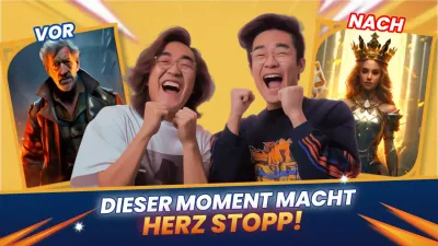 Gelbe Modern Gaming Werbung