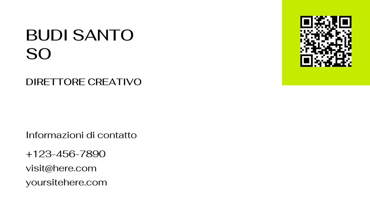 biglietto da visita moderno al neon