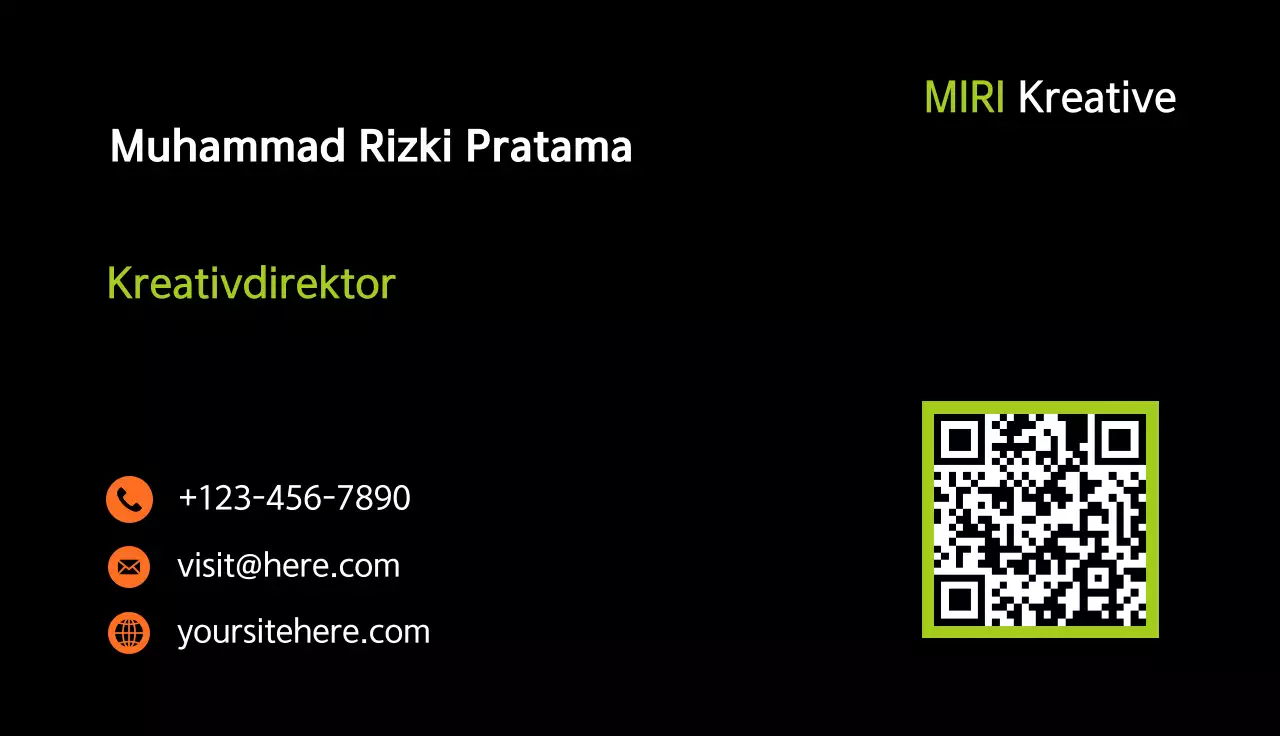 grüne moderne Visitenkarte