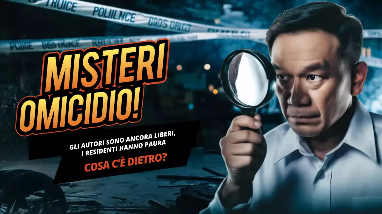 blu drammatico omicidio mistero crimine annuncio