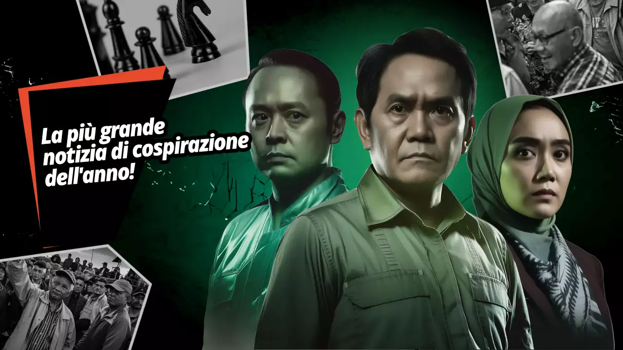 annuncio di cospirazione drammatica verde