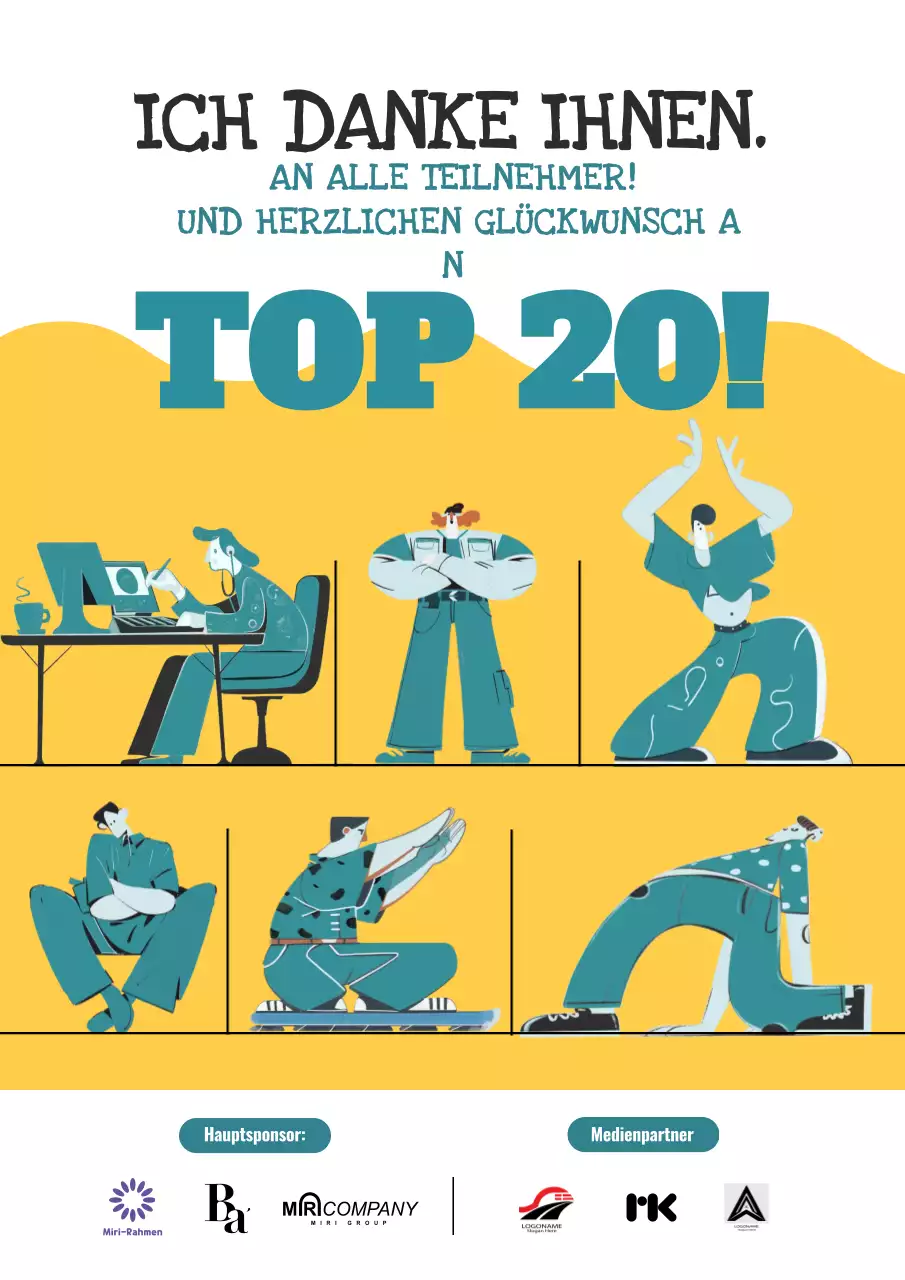 Yellow Retro Event-Ankündigung