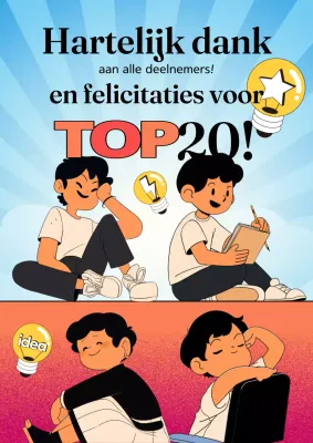 Blue Comic Prestatie Aankondiging