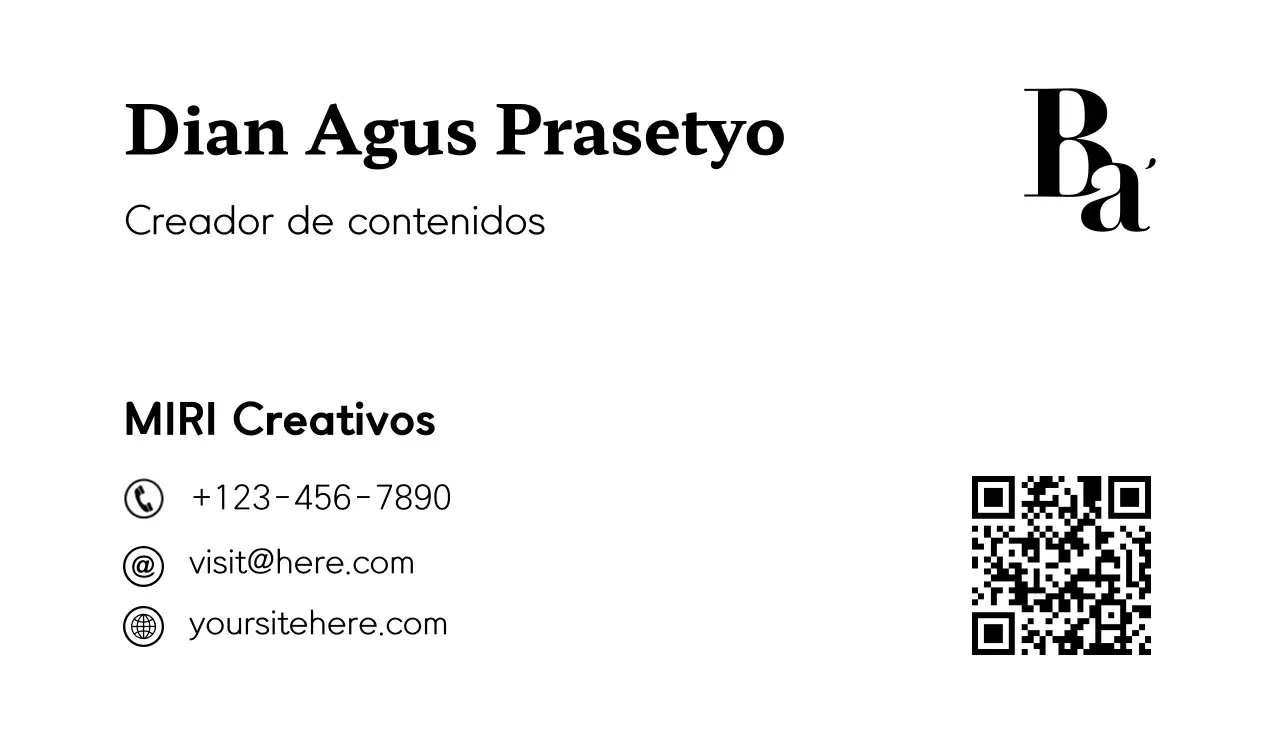 tarjeta de visita moderna negra