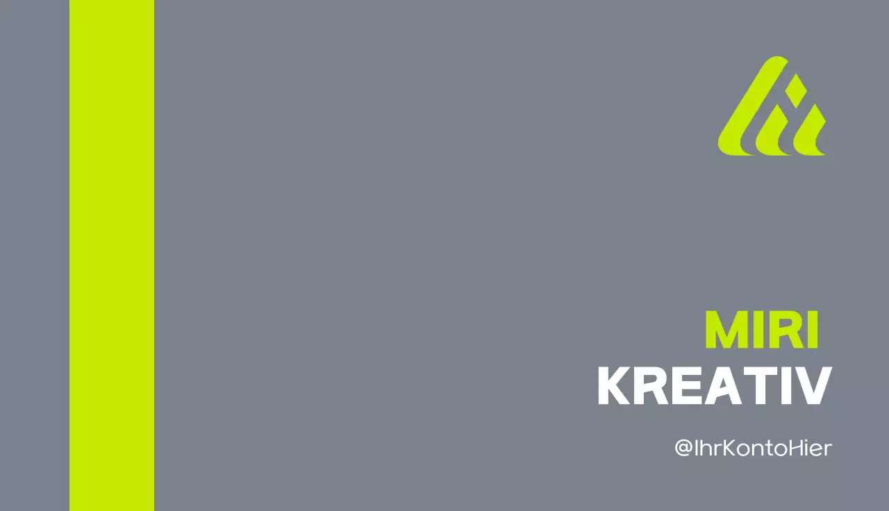 neonfarbene moderne Visitenkarte